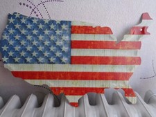 TOLE PLAQUE TRAPEAUX AMERICAIN