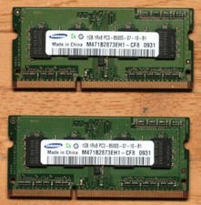 SAMSUNG • APPLE • MEMOIRE RAM • SODIMM • DDR3 8500S • 2 X 1 GO • 1066 MHZ
