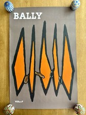Affiche ancienne originale  « Bally losanges » 1969 - VILLEMOT