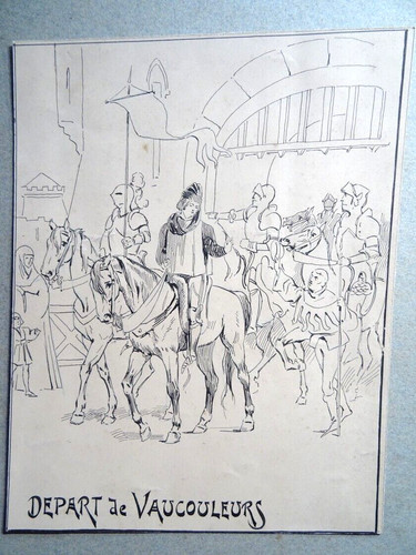 Ecole francaise dessin encre - ecole,