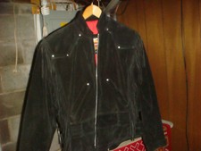 Vintage Harley Suede Leather Jacket S, Small, Black w/fringes  MADE IN USA