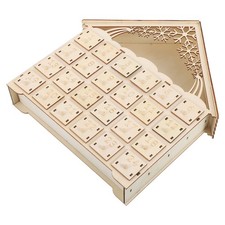  Calendrier de l'Avent de Noël 2025 : Village en bois avec éclairage LED -