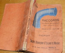 catalogue 1929 RACCORDS TUYAUX en FONTE nancy ESCAUT ET MEUSE plomberie ANCIENNE
