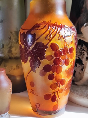 Vases galle signé - signé, verre