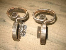 2 Ancienne Patère porte manteau.. fer forgé Art Déco