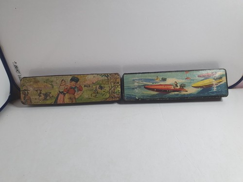 Deux plumiers anciens décors - deux,
