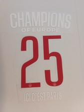 Flocage Champions Of Europe France PSG Paris Saint Germain Finale Munich 2025