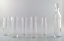 5 p. Verrerie, carafe et verre à limonade "Strict", Bengt Orup, Johansfors