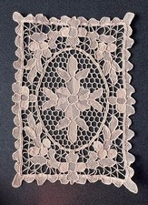 Napperon dentelle crochet coton blanc