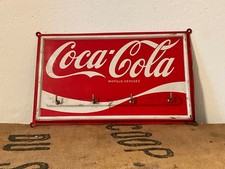 tôle peinte publicitaire coca cola accroche torchon, année 50/60