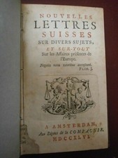 Nouvelles lettres suisses sur divers sujets sur les affaires de l'Europe 1746