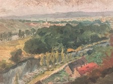 Belle peinture huile panneau