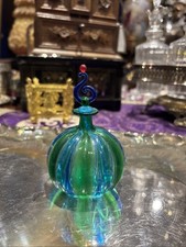 ancien petit flacon de parfum boule en verre de murano venise
