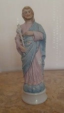 sujet personnage figurine du Christ en biscuit et porcelaine ancienne haut 26 cm