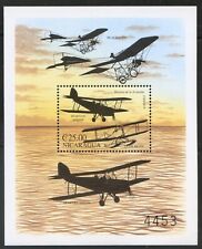 Nicaragua 2000 MNH** Aviation*Aircraft*Spartan Arrow*De Havilland Tiger Moth MS