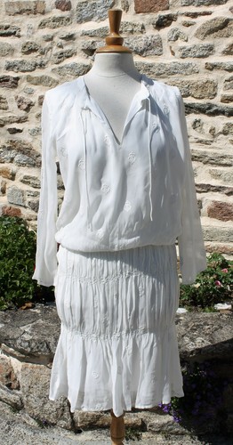 Robe blanche cassée écrue - robe,