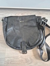 Sac besace cuir noir Ikks