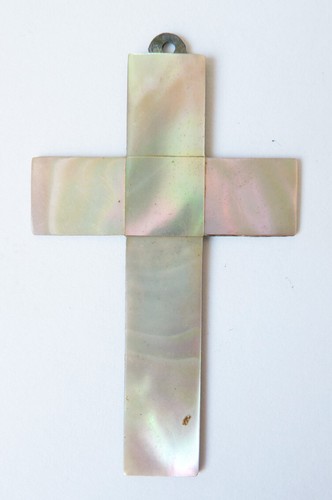 Croix nacre pendentif bijou - croix,