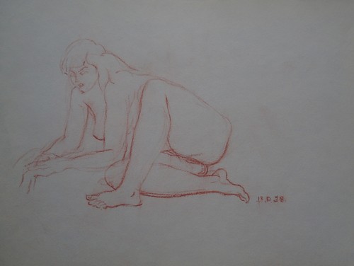 Dessin sanguine etude - sanguine,