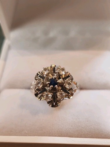 Bague ancienne blanc et - bague,