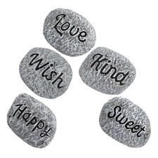  5 Pcs Gravier Pour Aquarium Cailloux Figurines De Jardin Décor D'aquarium