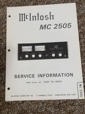 Vintage Mcintosh MC 2505