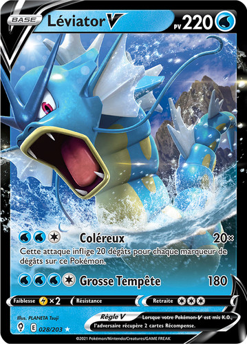 Carte pokémon léviator - carte, léviator-v