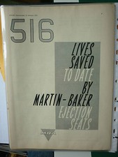 2/1962 PUB MARTIN BAKER AIRCRAFT EJECTION SEAT 516 LIVES SAVED ESCAPE SYSTEM AD
