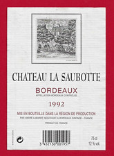 99 20 Etiquette BORDEAUX