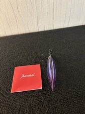 Pampille violet bleu lustre Plume Baccarat