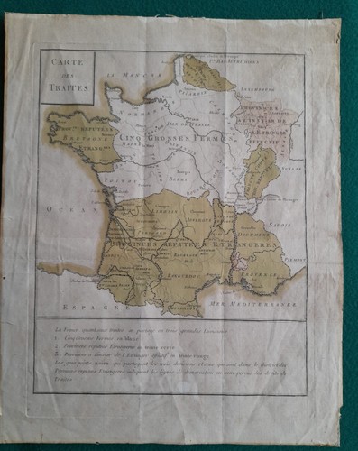 1732 carte des traites - 1732, en