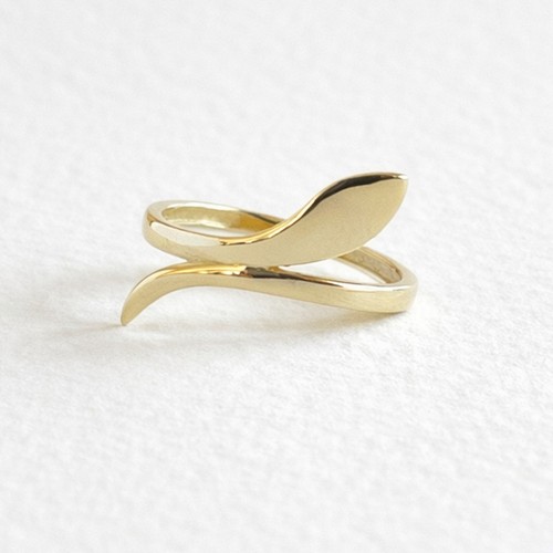 Bague serpent poli - or, jaune