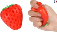 Anboor Lot de 2 balles anti-stress en forme de fraise - Pour soulager