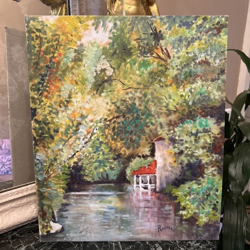 Tableau huile sur panneau - huile,
