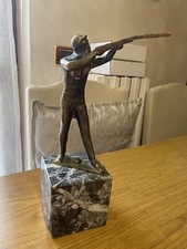 Statue En Bronze Tir au Pigeon