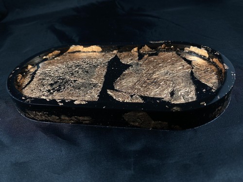 Handmade black and copper - black,