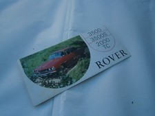 Catalogue voiture pub auto prospectus Gamme Rover 3500/2000TC