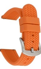 BRACELET Caoutchouc 22mm POUR MONTRE NEUF aussi pour Seiko, Citizen.. Orange 