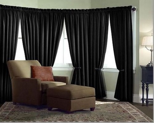 Velvet curtain panel - velvet, 9w