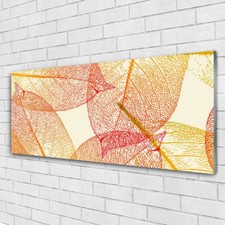 Impression sur verre acrylique Image tableau 125x50 Art Feuilles