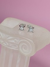 Boucles D'oreilles En Or 14 Carats Et Diamants Pour 0.10cts