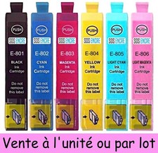 SOS ENCRE - Cartouches d'encre compatibles T0807 XL Série COLIBRI non OEM Epson