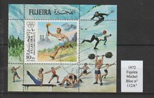 Timbre bloc FUJEIRA oblitéré