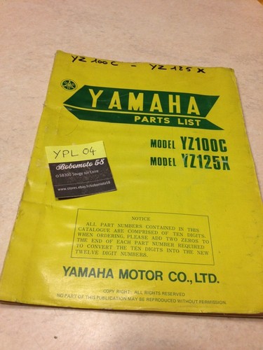 Yamaha parts list yz100c 1j4 - list,