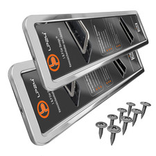 Support de Plaque D'Immatriculation Inox Polie Chrome Caractéristique 2 Pièces