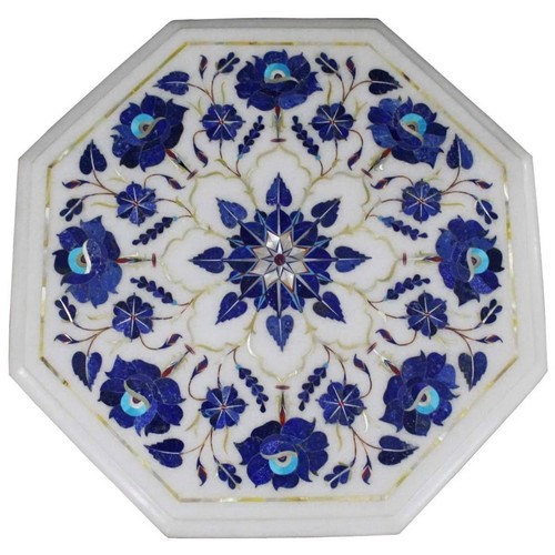 Marble table top - 12", semi
