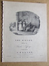 "La mariée". Partition c1830