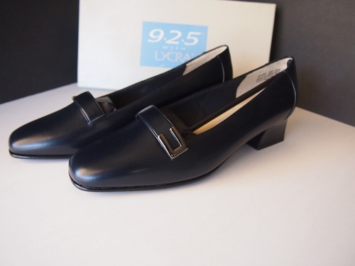 With lycra navy flats - with,