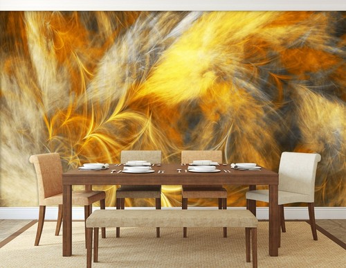 Plume jaune zhu1157 - 3d, papier