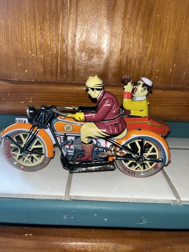 Jouet side car tôle vintage - jouet,